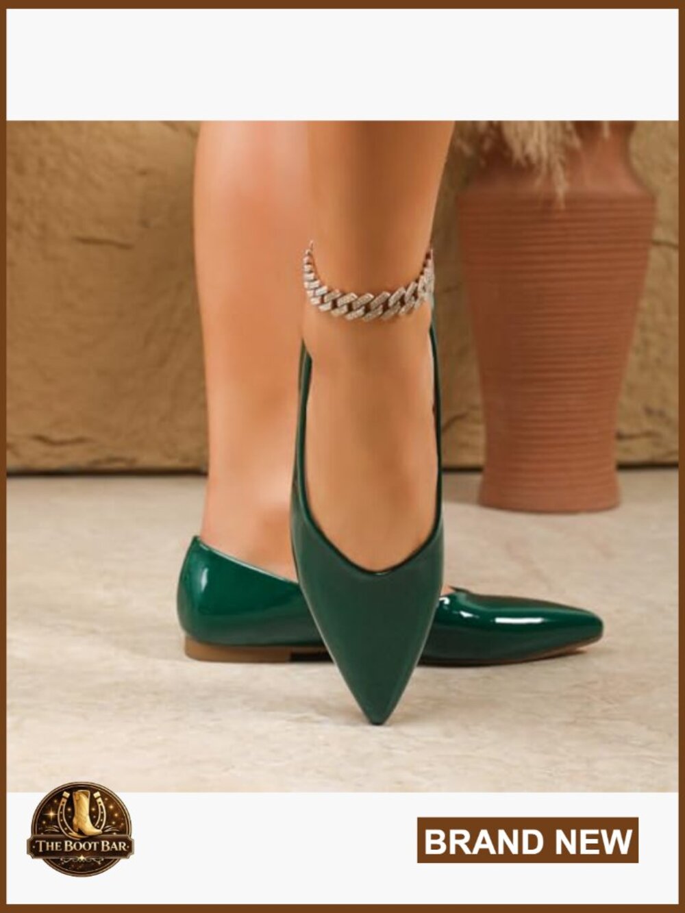 Patent Leather Pointed Toe Bow Knot Slip On Flats, Cushioned Insole, Non-Slip - Picture 7 of 7